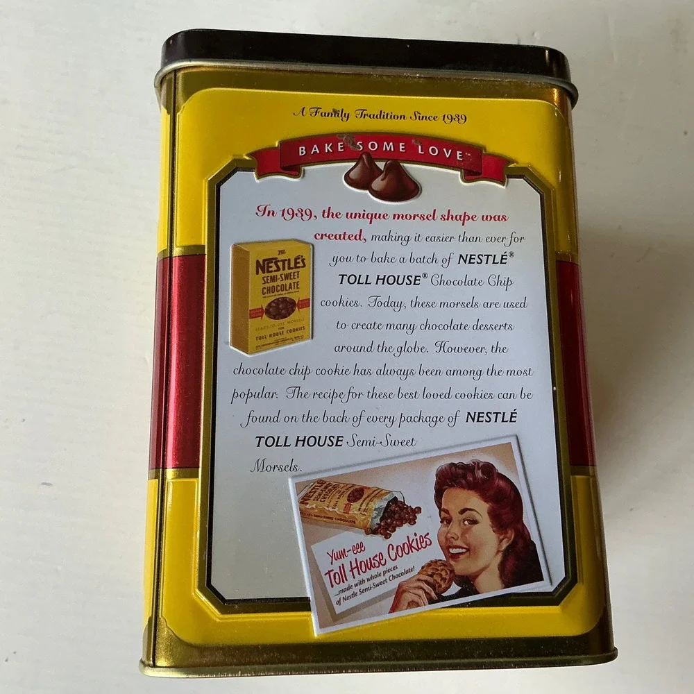 Nestle 75th Anniversary Tin Mrs Fields Cookie Book Sunset Cookies Cookbook Lot